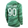 Camiseta de fútbol Portero Manga Larga Paris Saint-Germain 2023-24 Letellier 90 Primera Equipación - Hombre